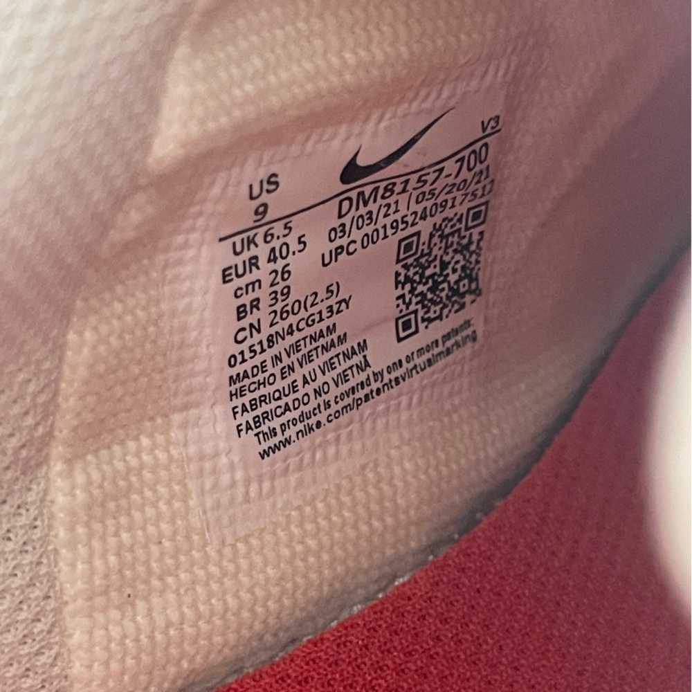 Nike Air Force 1 Shadow sisterhood in cashmere and Cream 9 streetwear orange - Picture 8 of 10